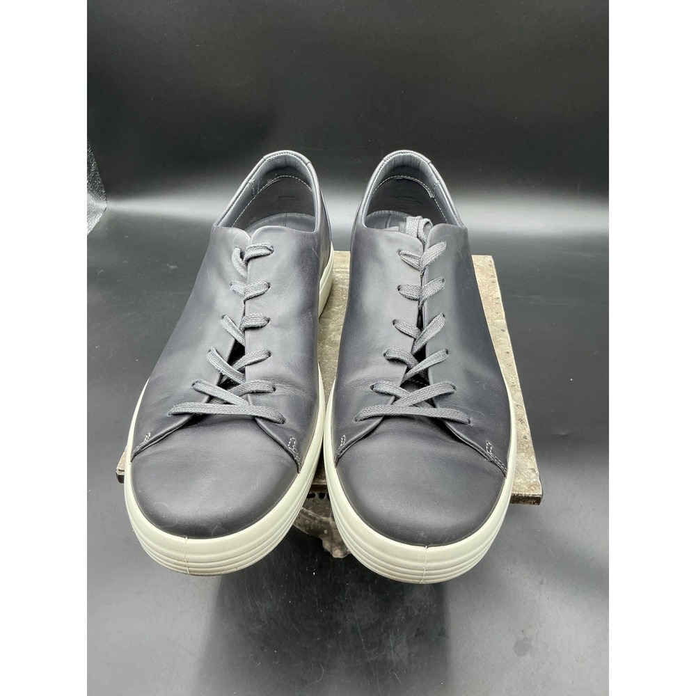 ECCO Soft 7 Mens Dark Gray Leather Sneakers 470794-01308 Size 45 US 11-11.5